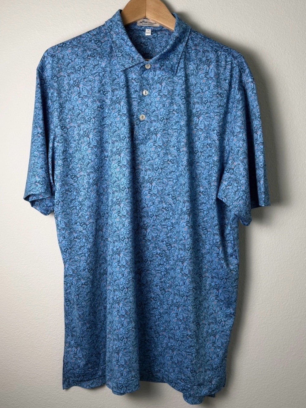 Peter Millar Summer Comfort x Mira Vista Electric Guitar Golf Polo Shirt Large